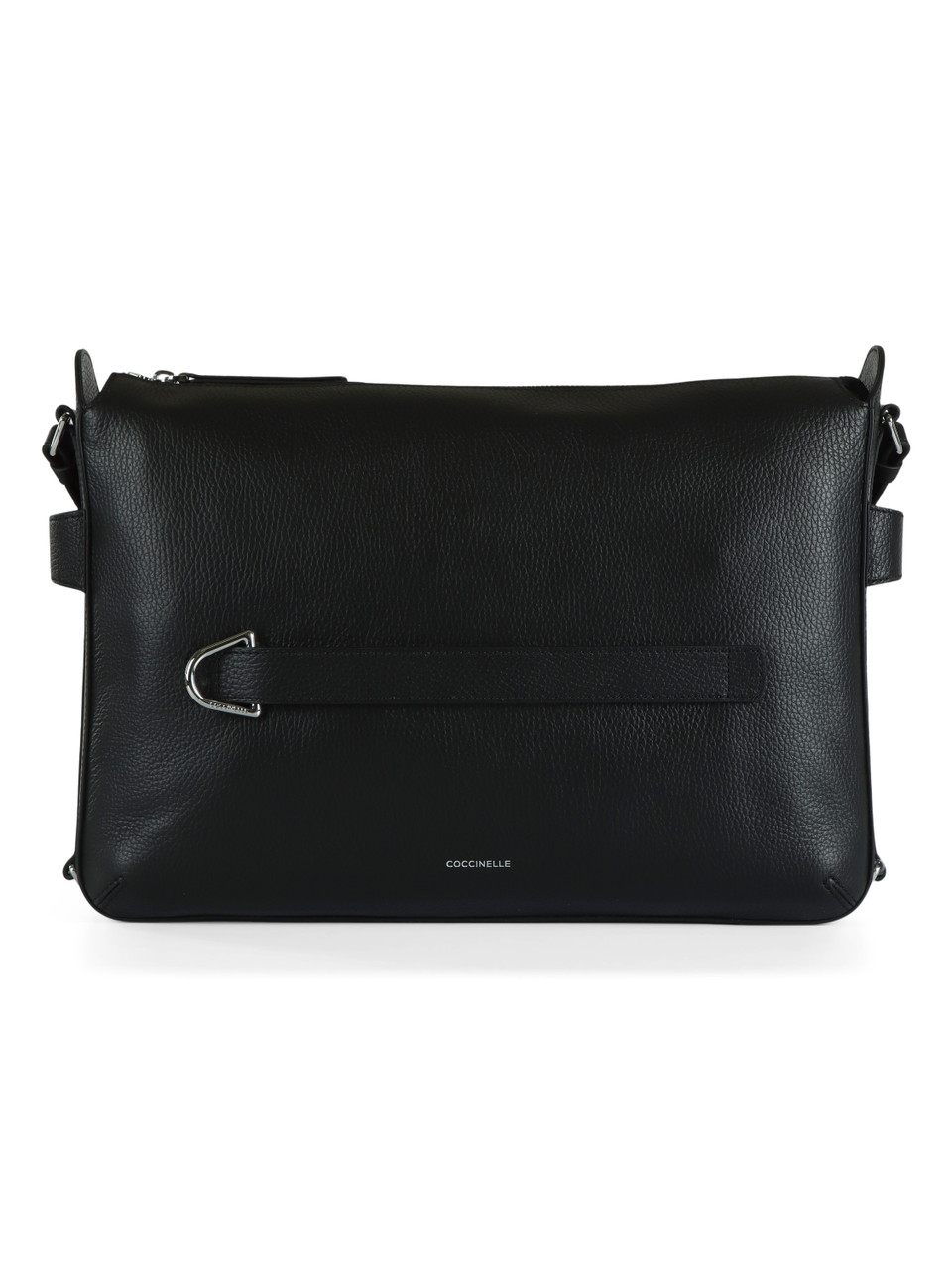 NERO | Borsa a spalla in pelle martellata GRETEL RIBBON Large