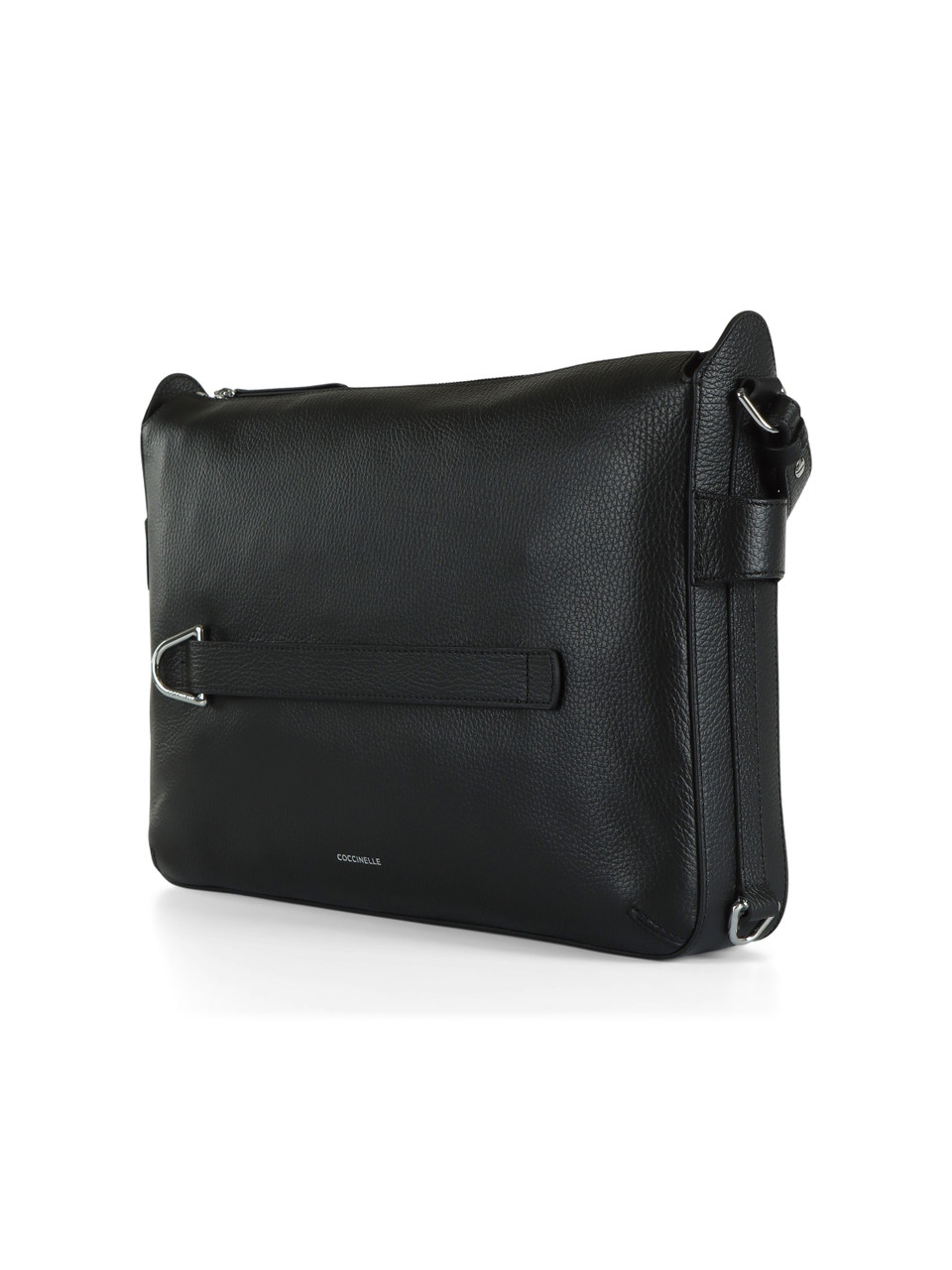 NERO | Borsa a spalla in pelle martellata GRETEL RIBBON Large