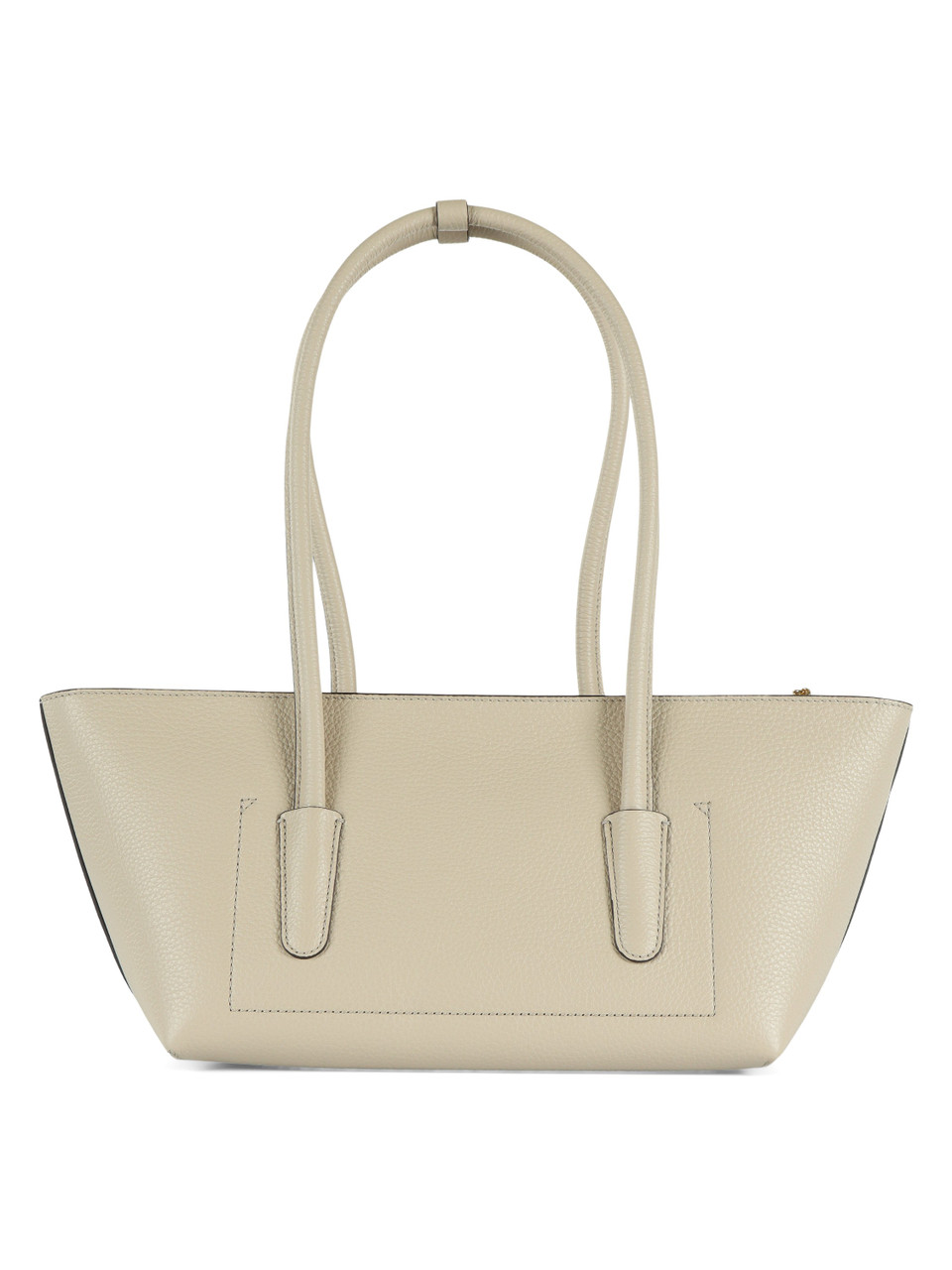 BEIGE | Borsa a spalla in pelle martellata DOUBLE BEAT Medium