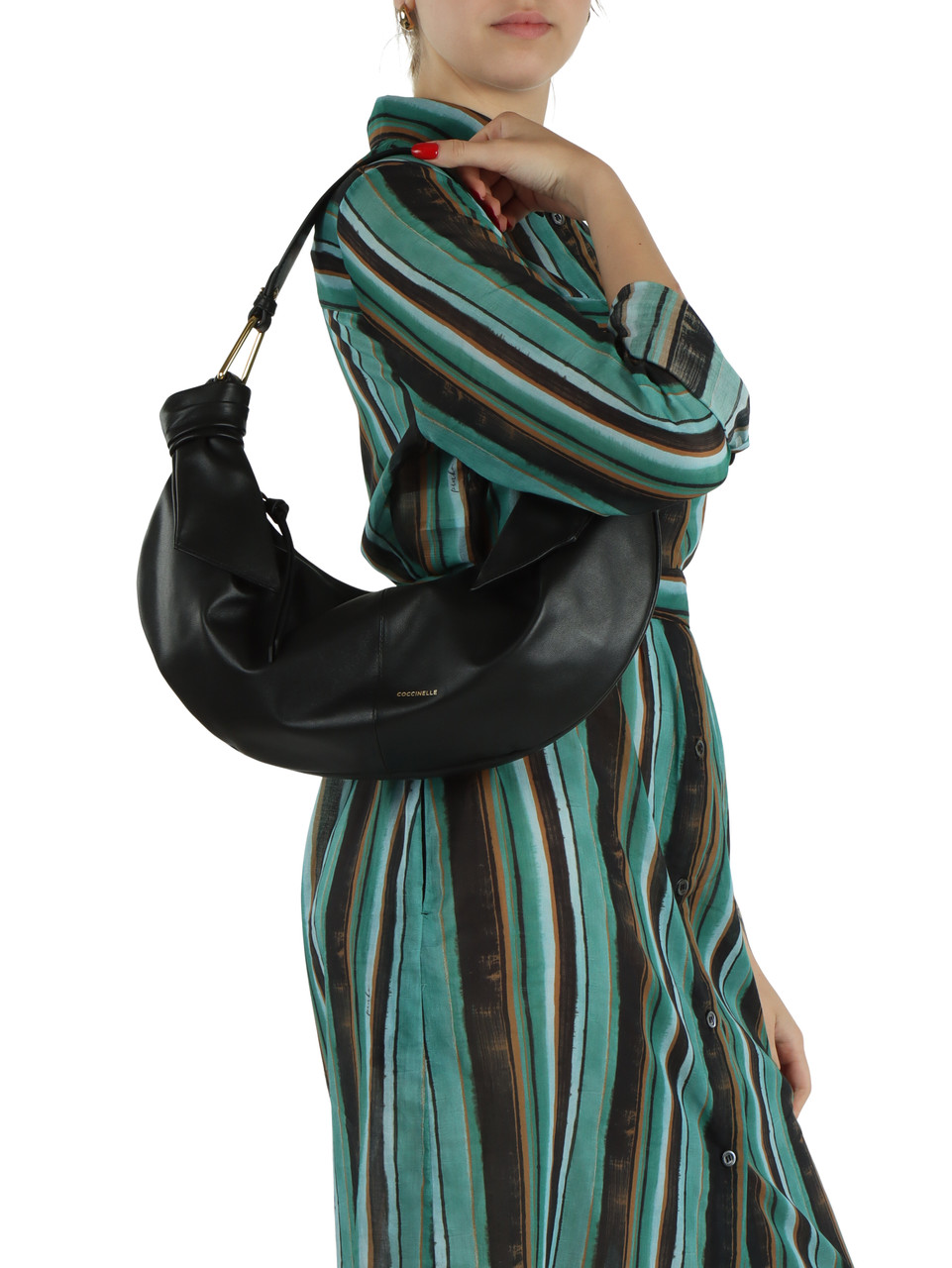 NERO | Borsa a spalla in pelle FUROSHIKI Medium