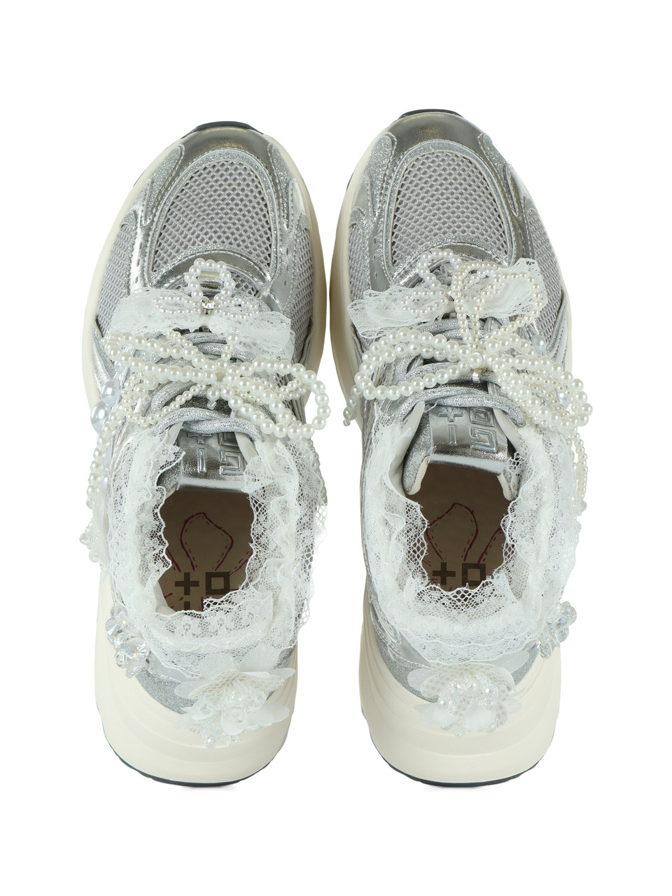 ARGENTO | Sneakers DALIA 03 con inserti in pizzo