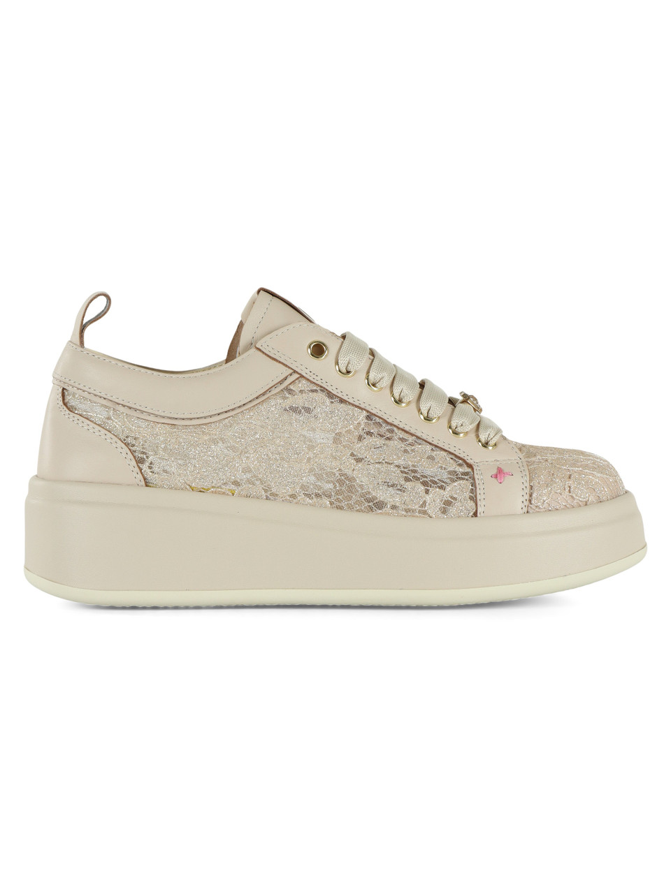 NUDE | Sneakers OLIVA58A in pelle e pizzo