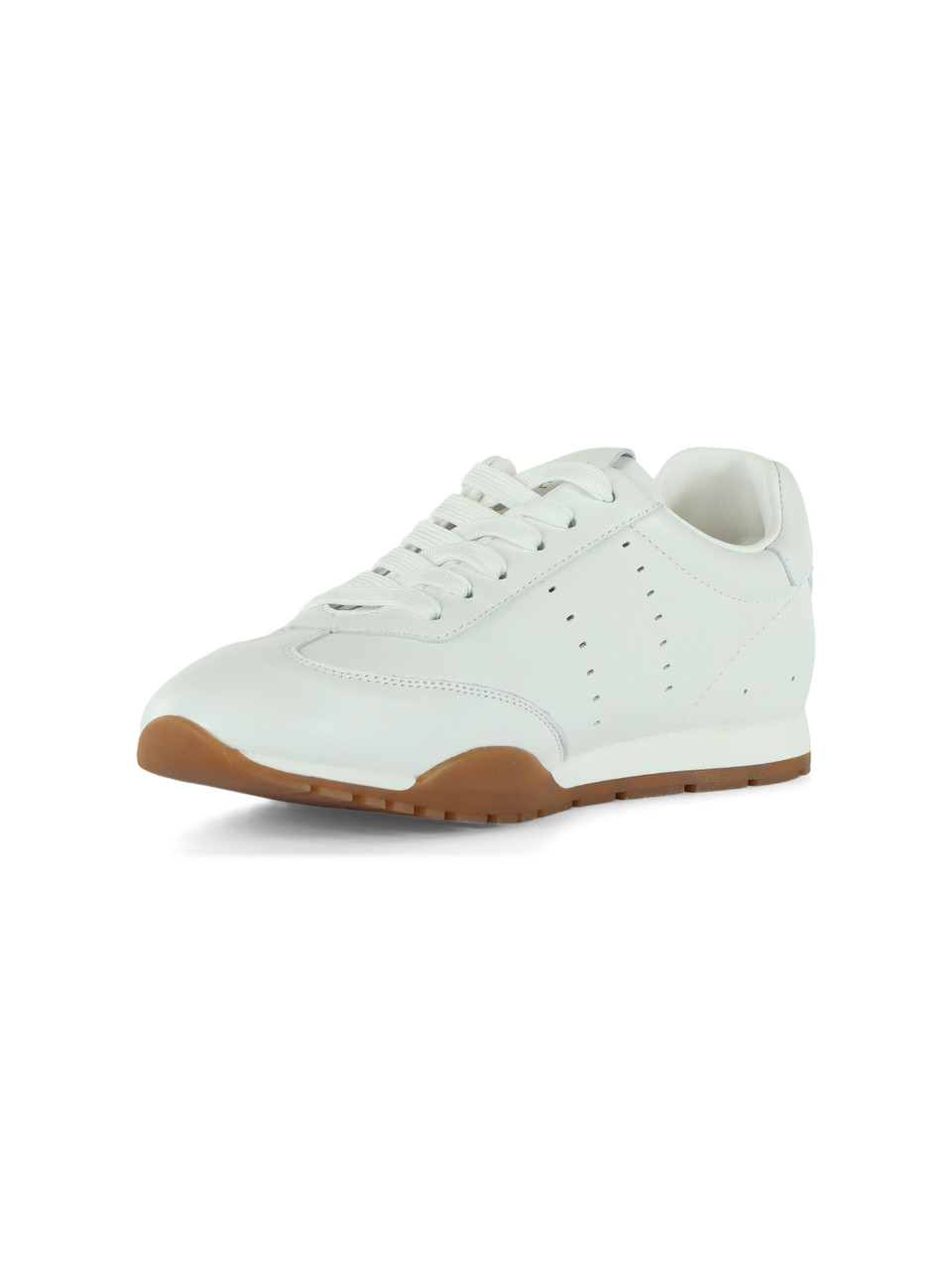 BIANCO | GIRL: Sneakers in pelle con placca logo laterale