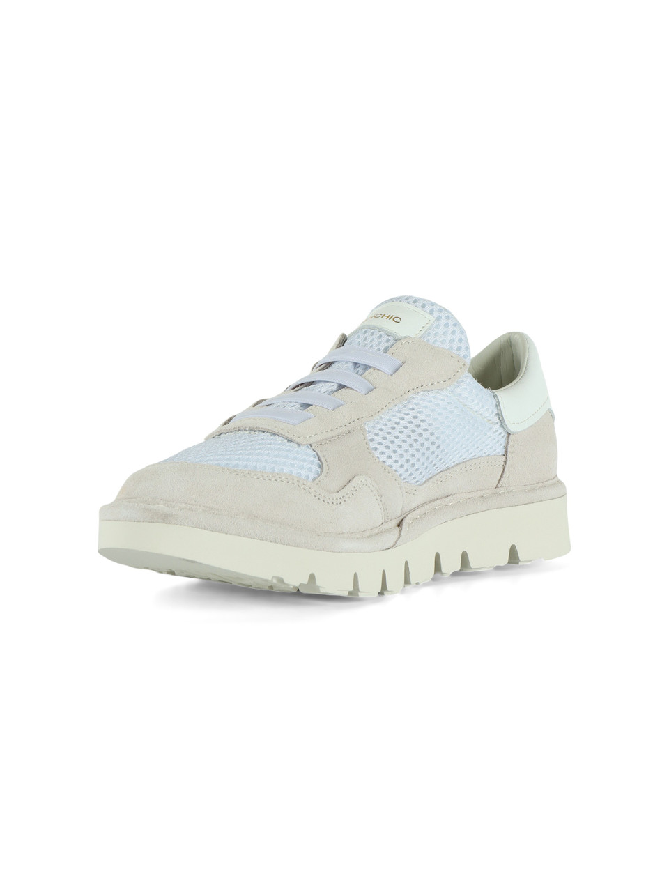 BIANCO | Sneakers slip on in pelle e tessuto P005