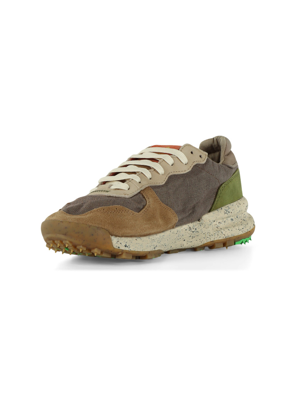 TORTORA | Sneakers in pelle e tessuto CHACRONA LINEN
