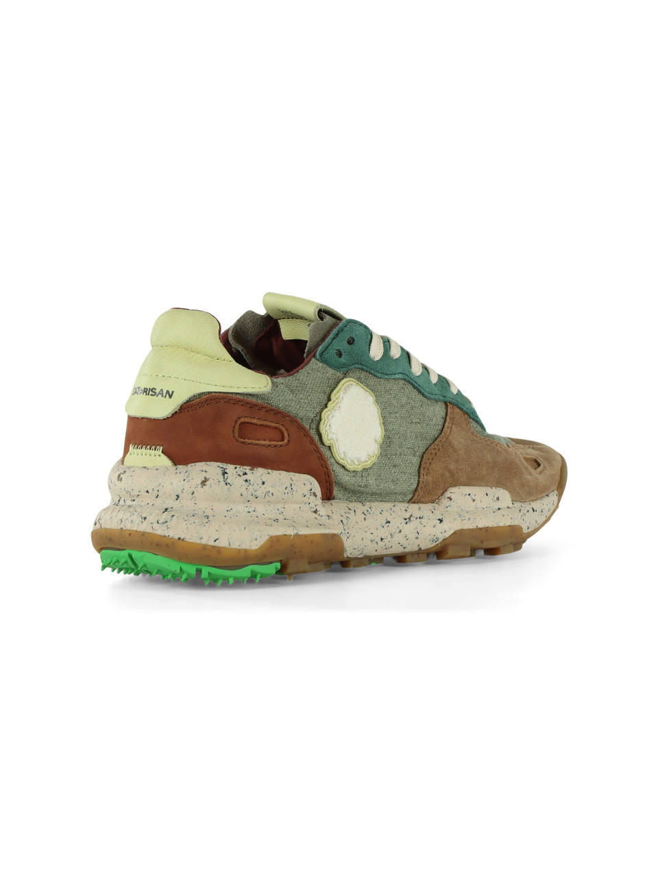 VERDE | Sneakers in pelle e tessuto CHACRONA LINEN