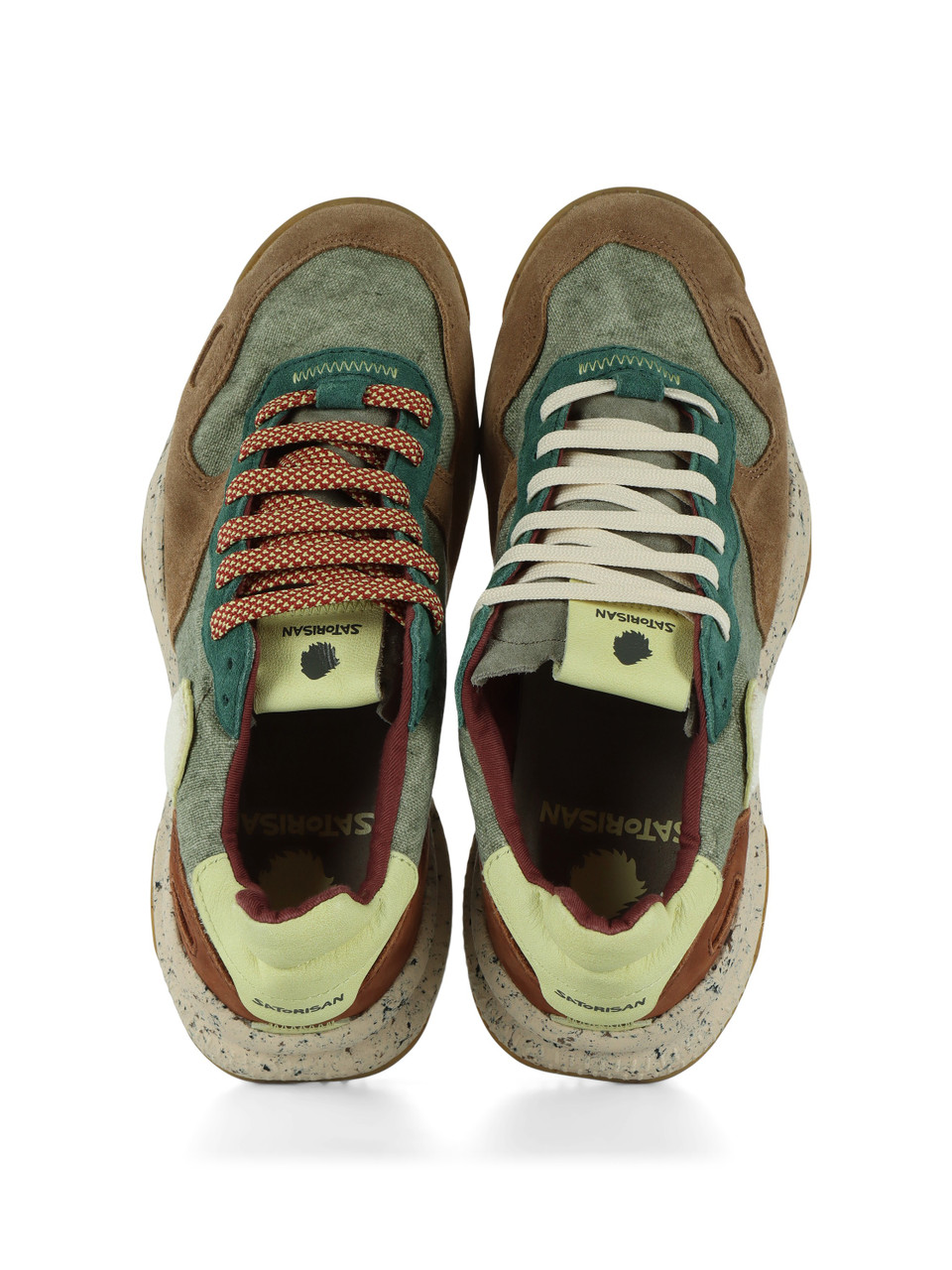 VERDE | Sneakers in pelle e tessuto CHACRONA LINEN
