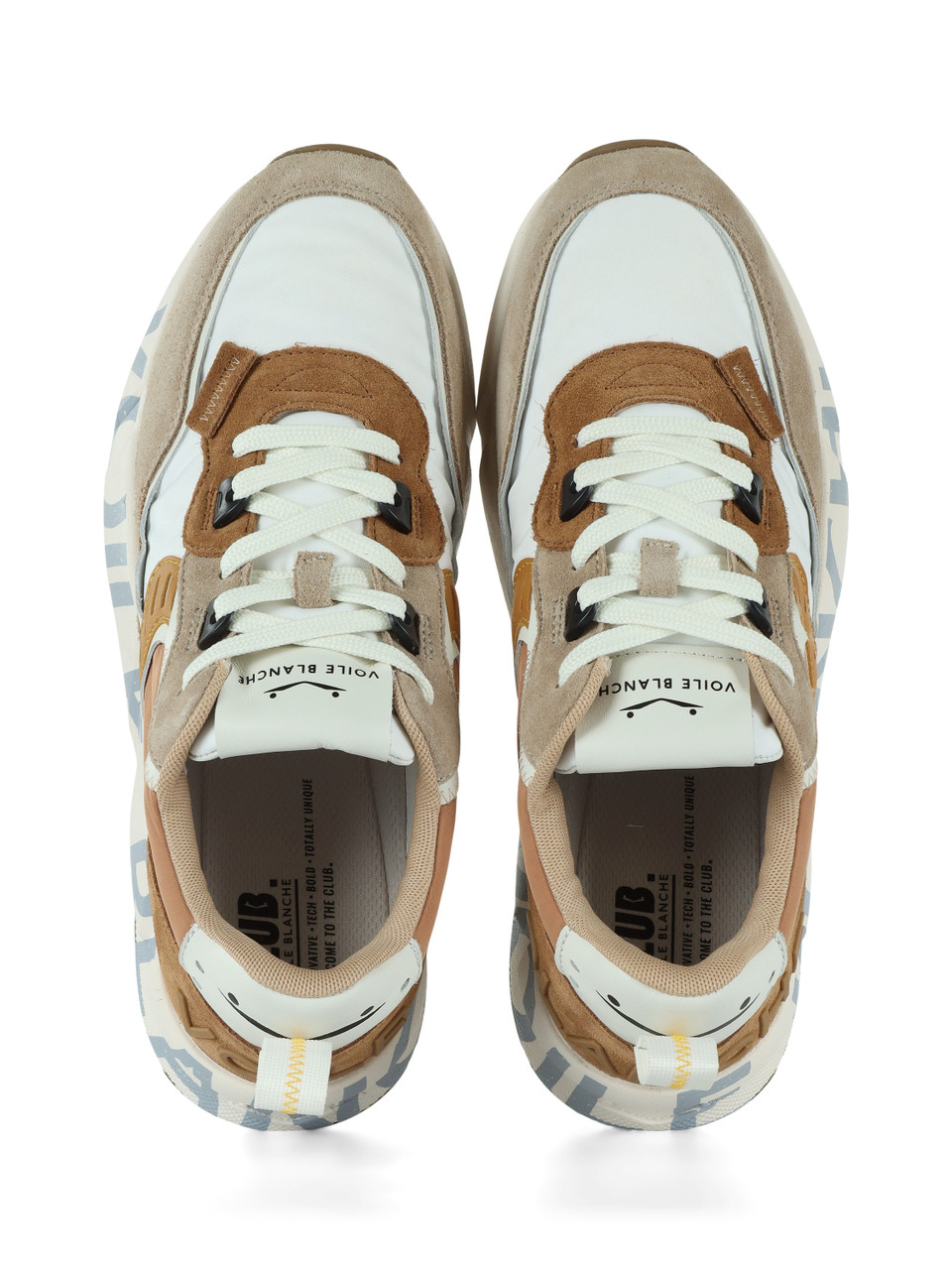 MARRONE CHIARO | Sneakers CLUB01 in suede e tessuto tecnico