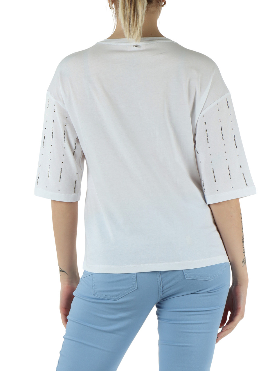 BIANCO | BETTER: T-shirt in cotone con strass