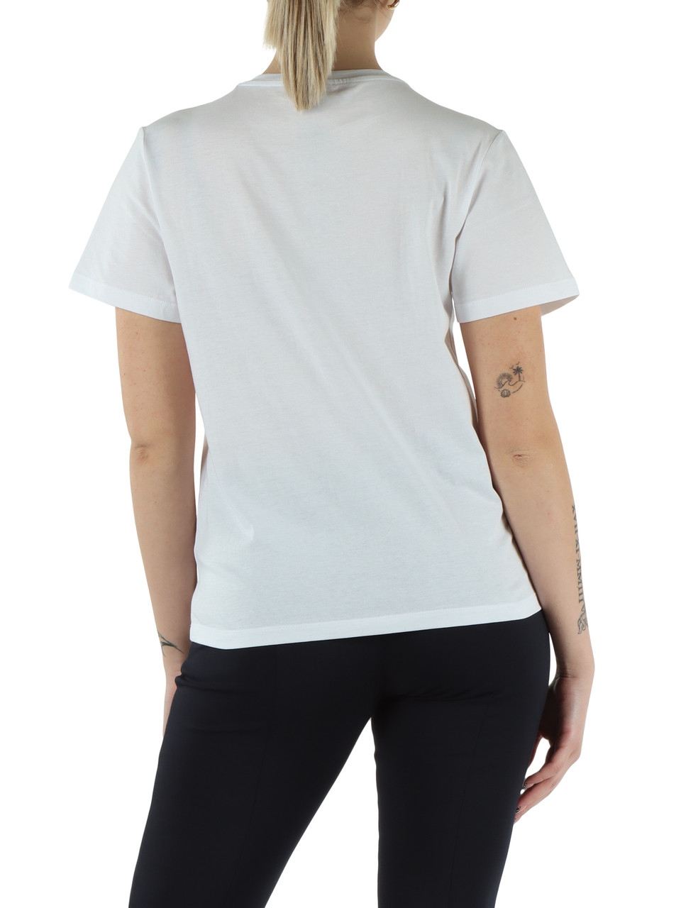 WEISS | BETTER: T-Shirt aus Baumwolle mit Strass-Logo