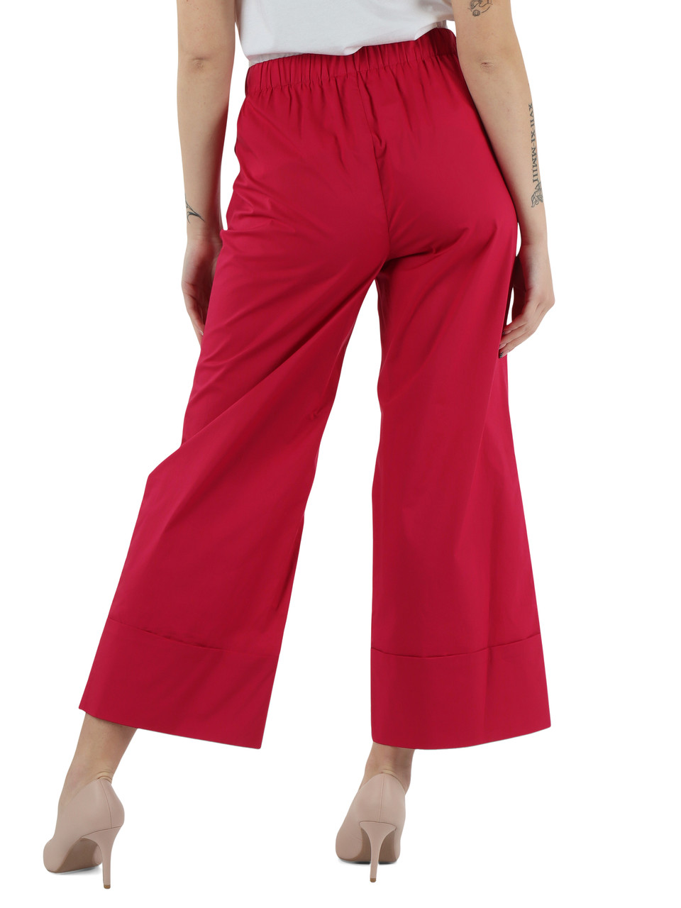 Alpenveilchen | Hose mit Falten aus Baumwollpopeline