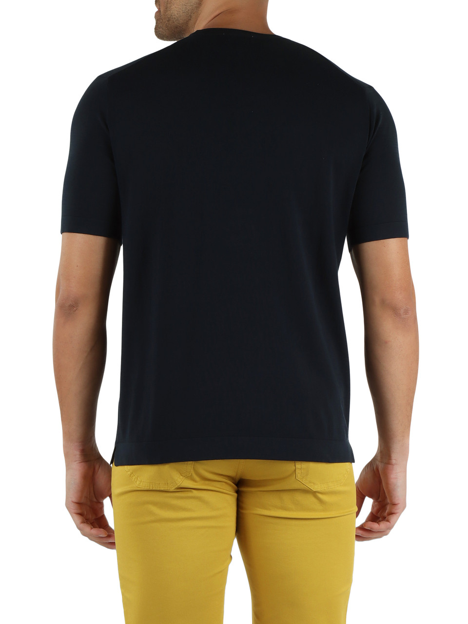 BLU SCURO | Maglia manica corta in cotone ultrafine