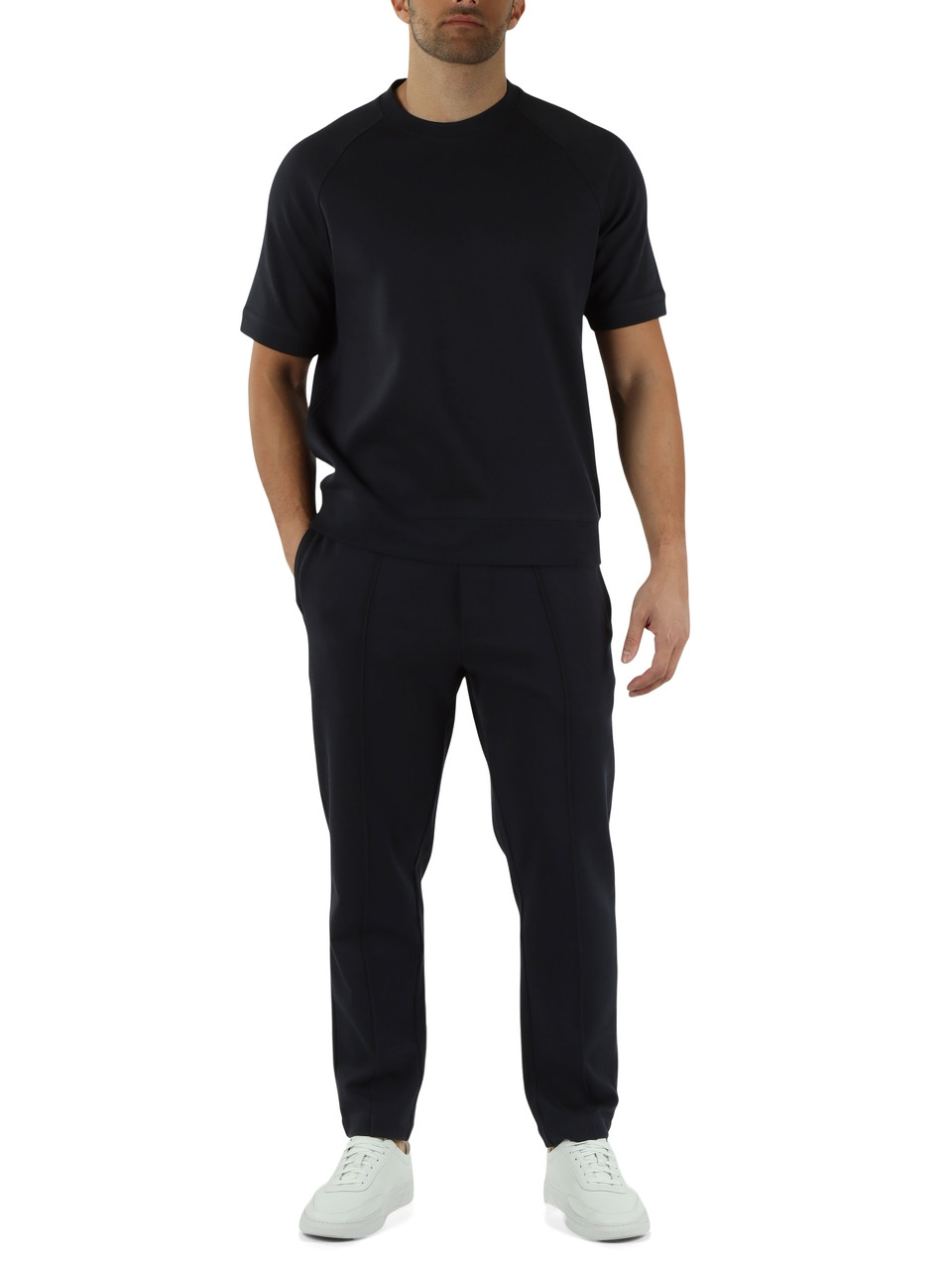 BLU SCURO | pantalone sportivo Second Skin con coulisse