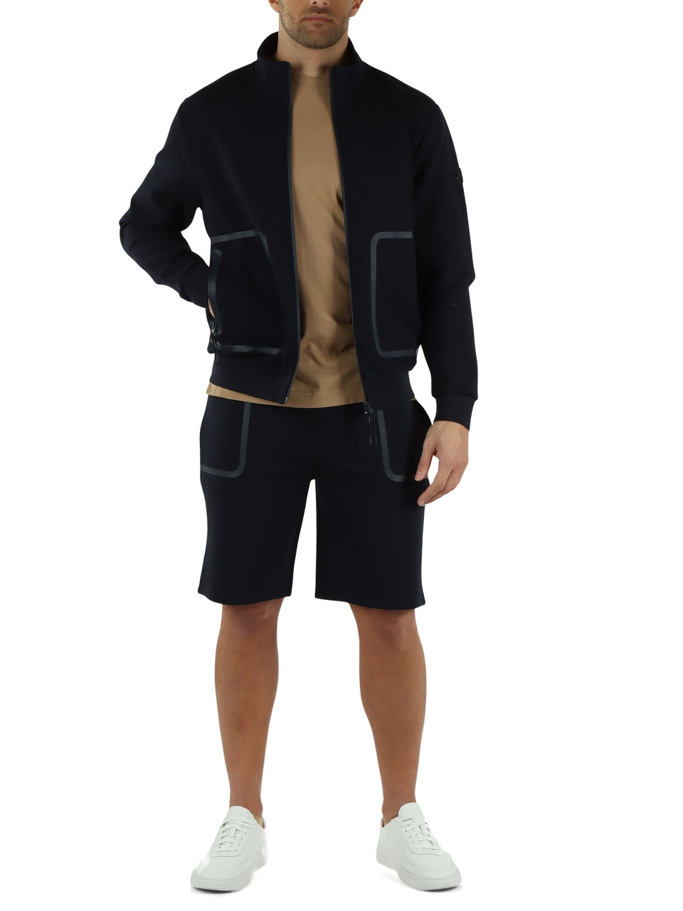 Dunkelblau | Sportshorts aus Baumwollmischung MITCHEL 03 Transeasonal