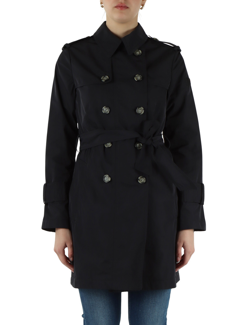 BLU SCURO | Giacca svasata KNUDE TJT 01 in micro twill tecnico