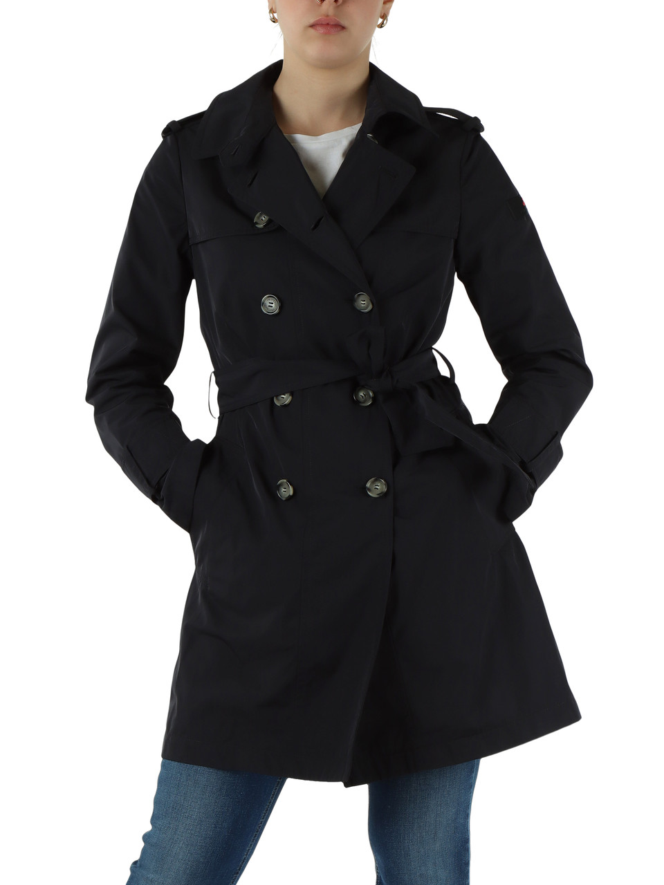 BLU SCURO | Giacca svasata KNUDE TJT 01 in micro twill tecnico