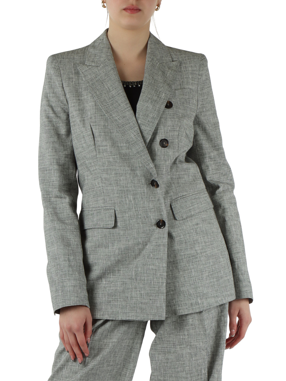 GRAU | AMALFI Jacke aus Leinen-Baumwoll-Mischung