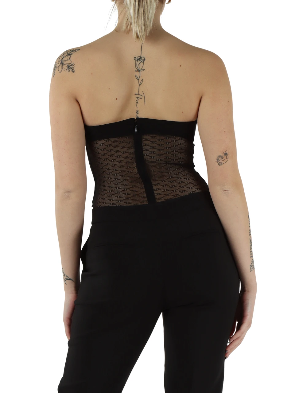 NERO | Body in tulle logato