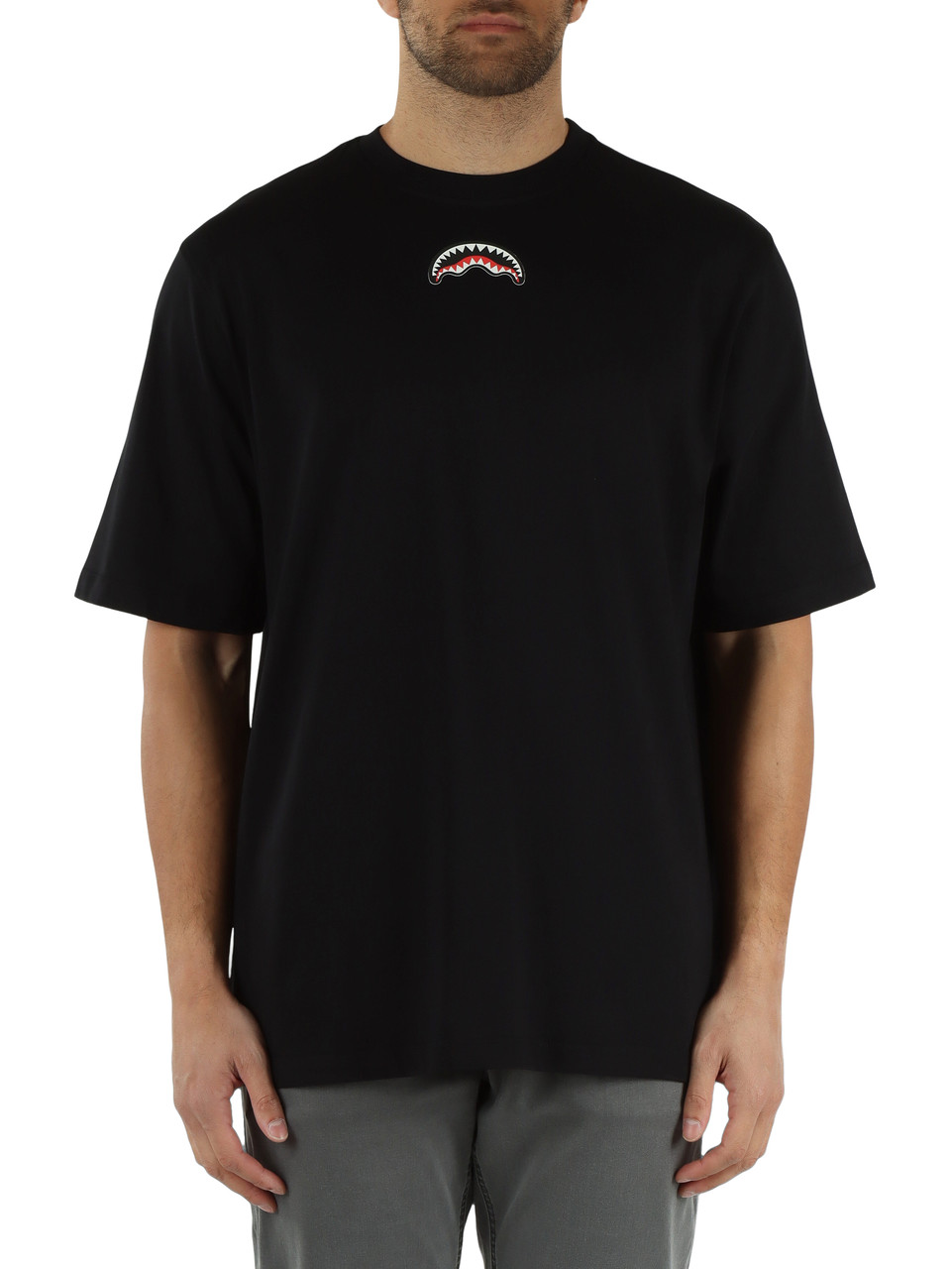 SCHWARZ | Oversize T-Shirt aus Baumwolle CHARACTER INVASION