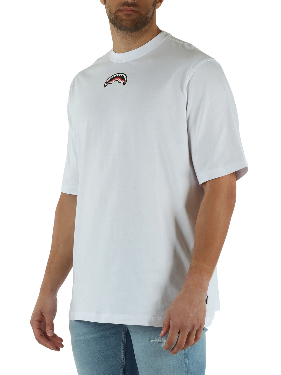 WEISS | Oversize T-Shirt aus Baumwolle CHARACTER INVASION