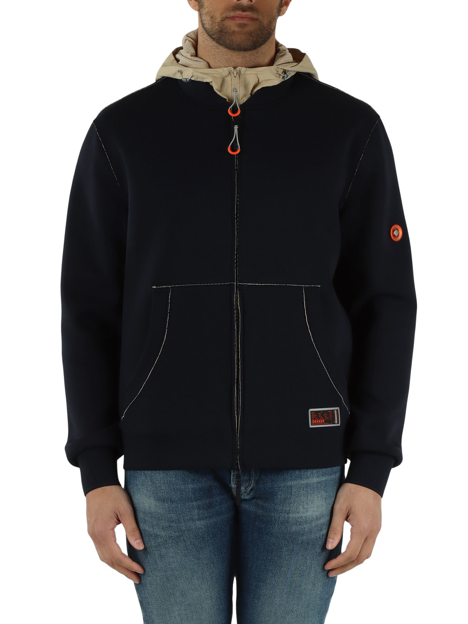 Dunkelblau | Leichte Jacke im Sweatshirt-Stil KEEI BMAT Caution