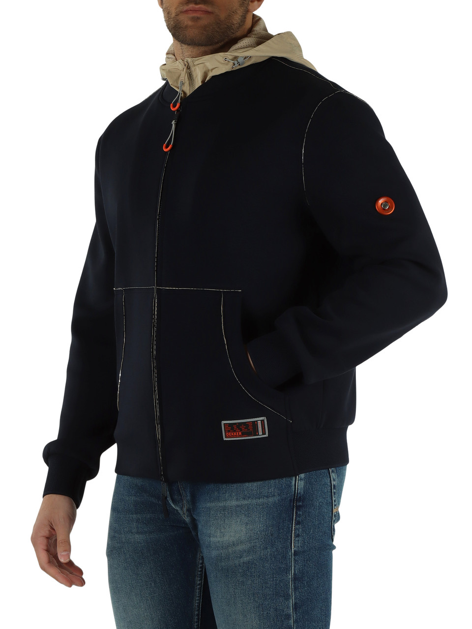 Dunkelblau | Leichte Jacke im Sweatshirt-Stil KEEI BMAT Caution