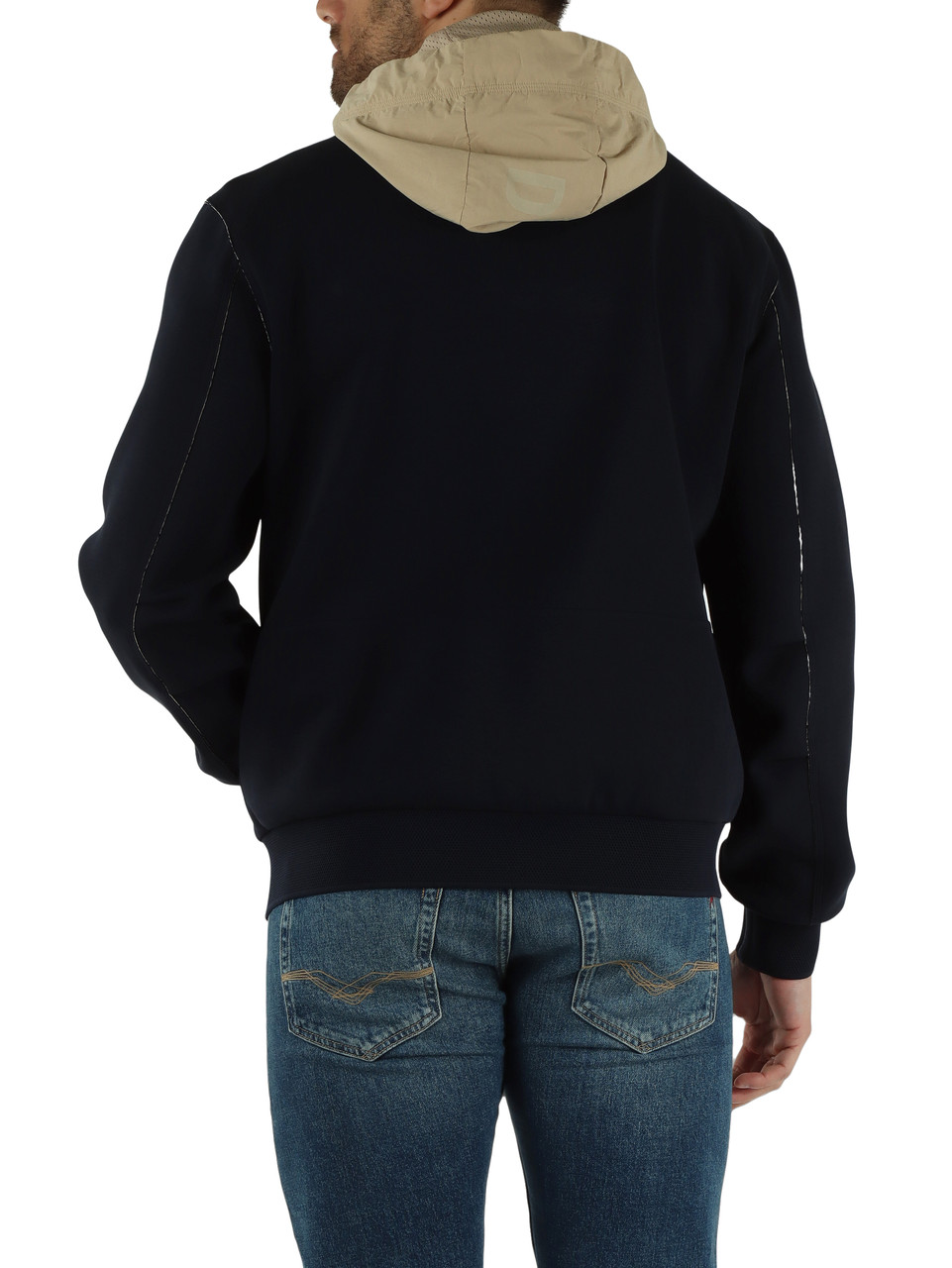 Dunkelblau | Leichte Jacke im Sweatshirt-Stil KEEI BMAT Caution