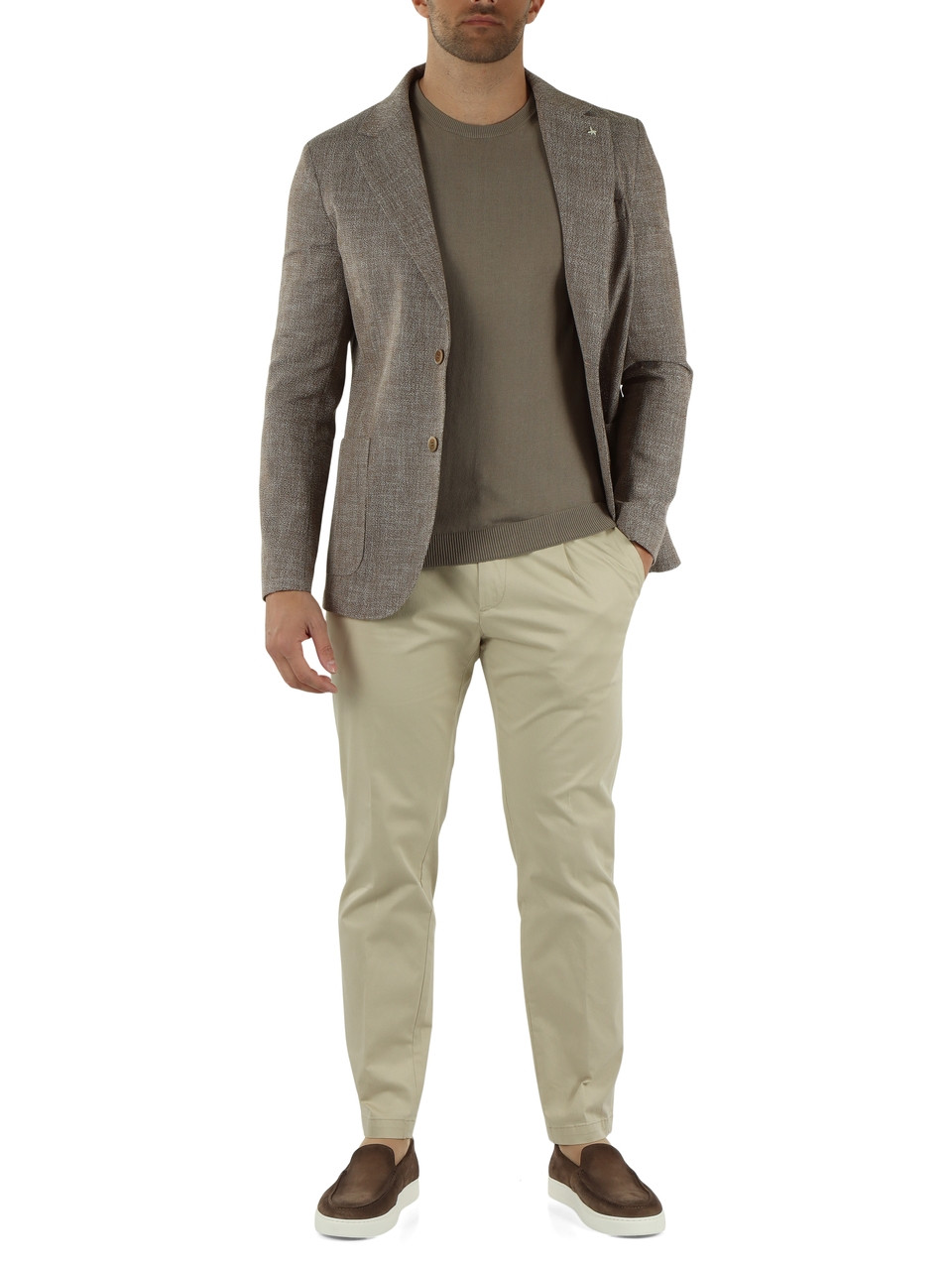 BEIGE | Pantalone BERLINO in cotone stretch