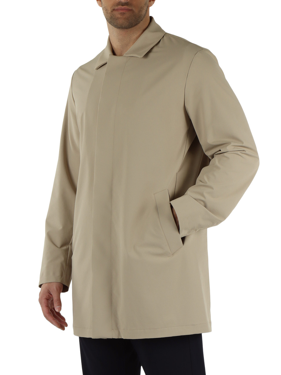 BEIGE | BENSON Mantel aus atmungsaktivem Stretchstoff