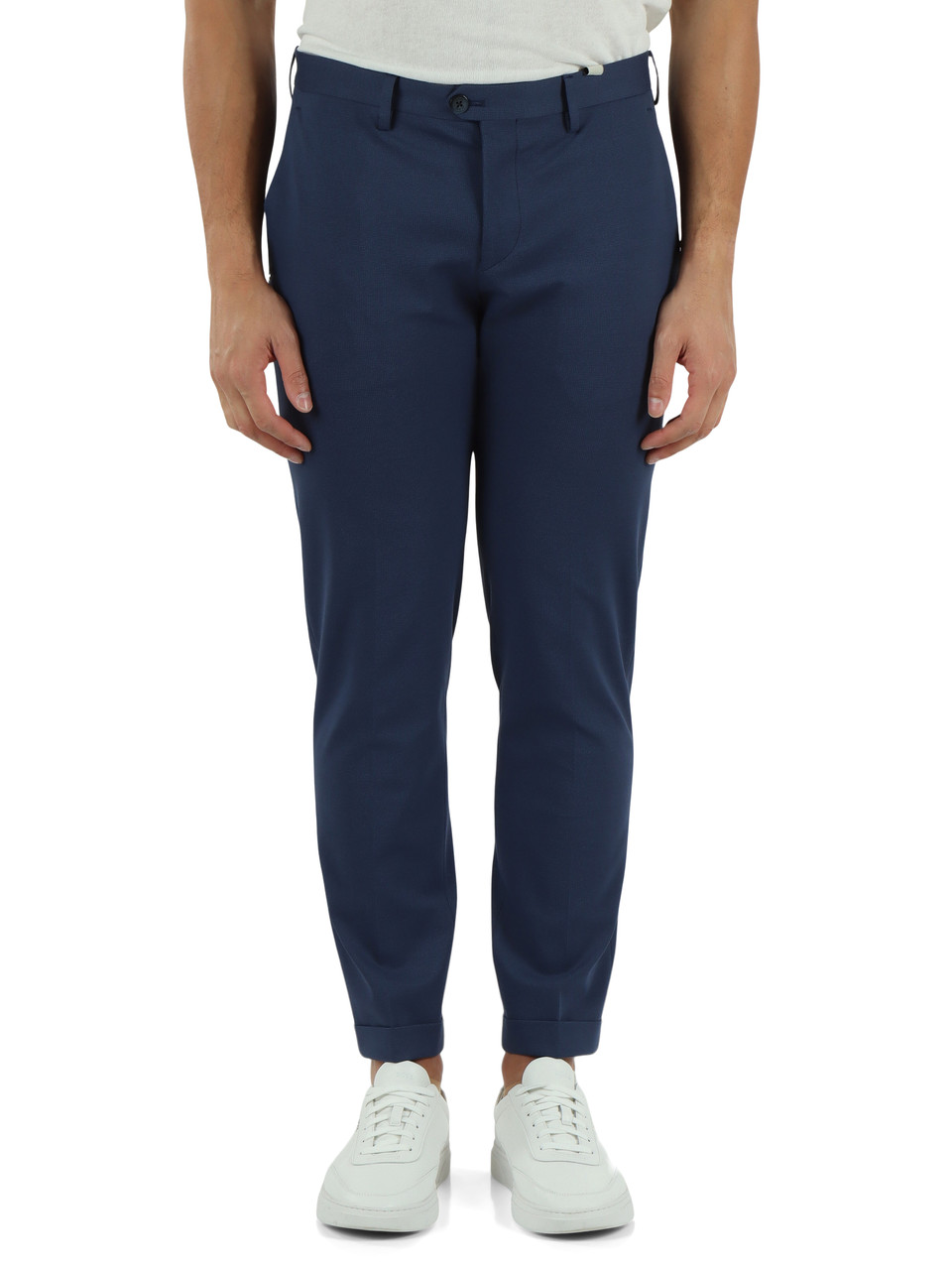 BLAU | Slim-Fit-Hose SASA aus Stretch-Baumwolle