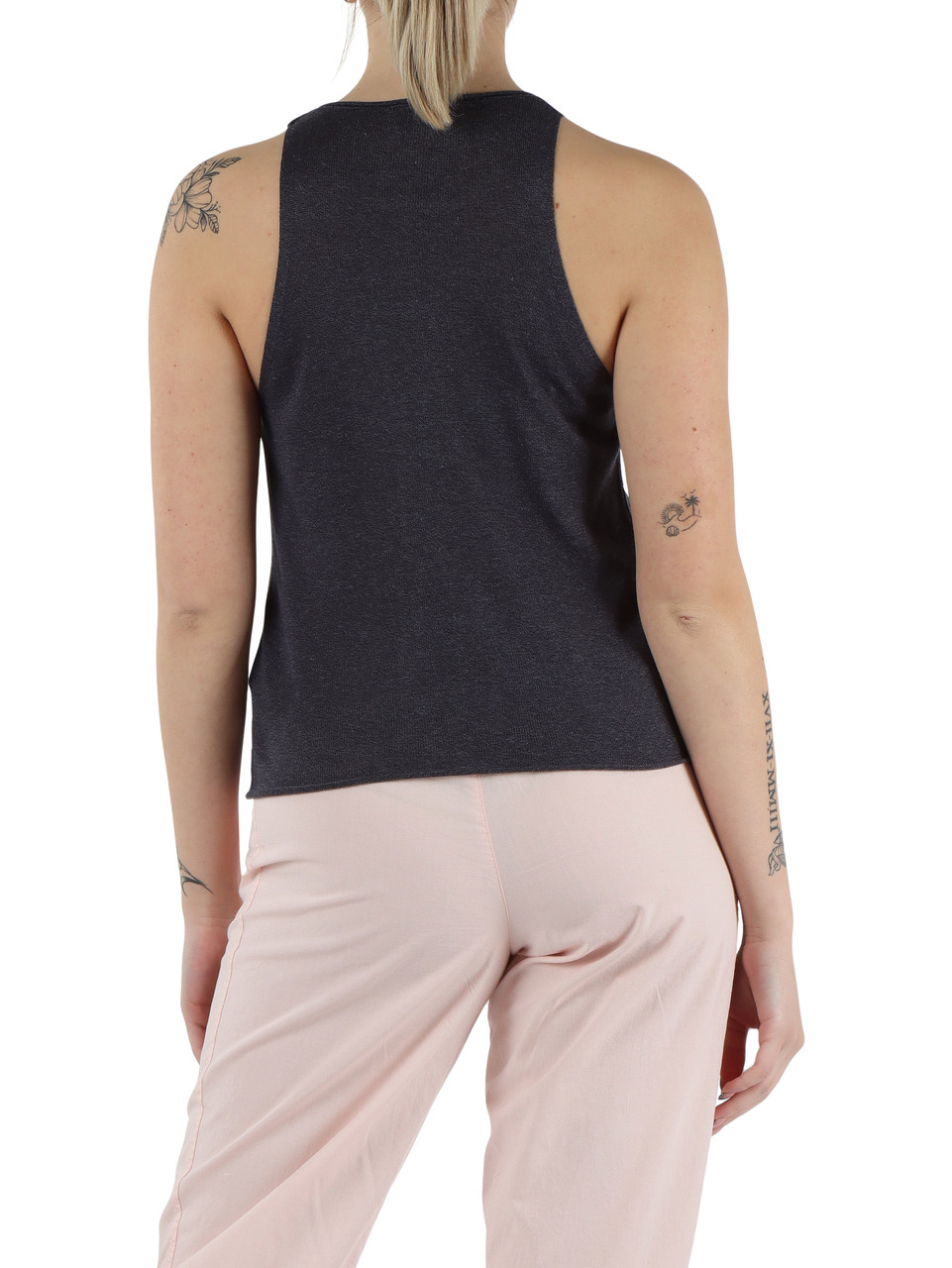 BLAU | Top CEIBA in Jersey aus Viskose und Baumwolle
