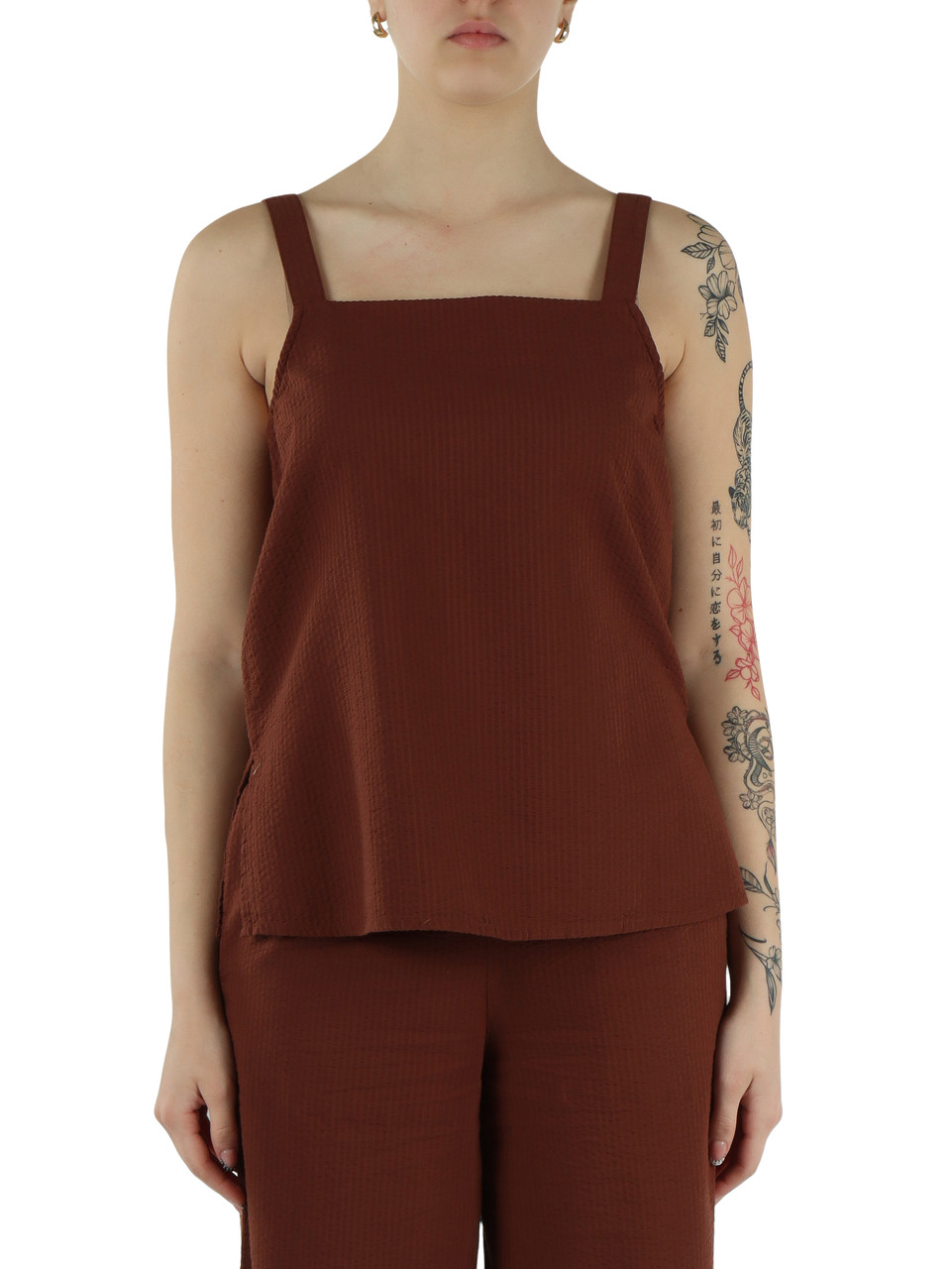 BRAUN | Seersucker-Baumwolltop ARIA