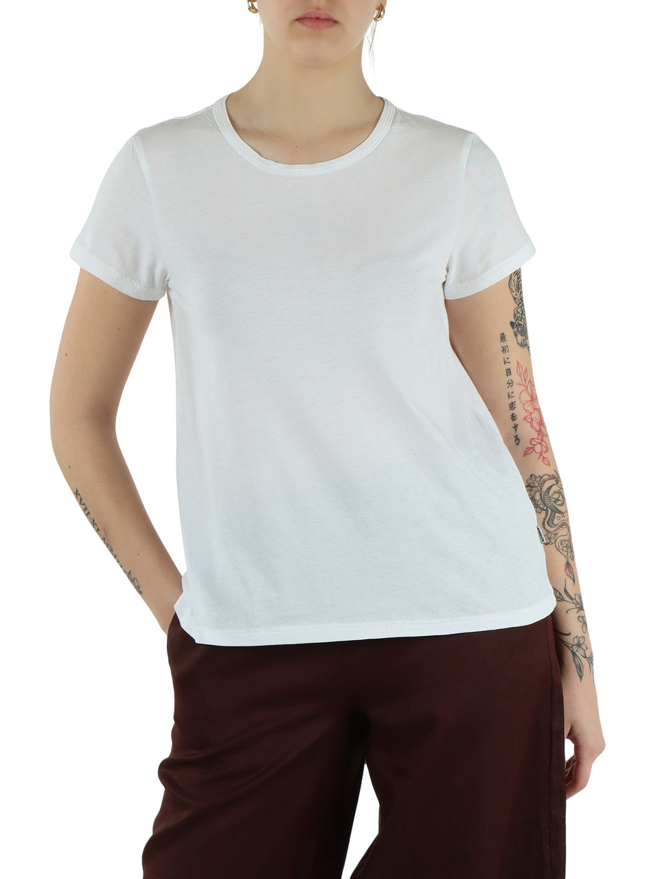 WEISS | KEILE T-Shirt aus regenerativer Baumwolle