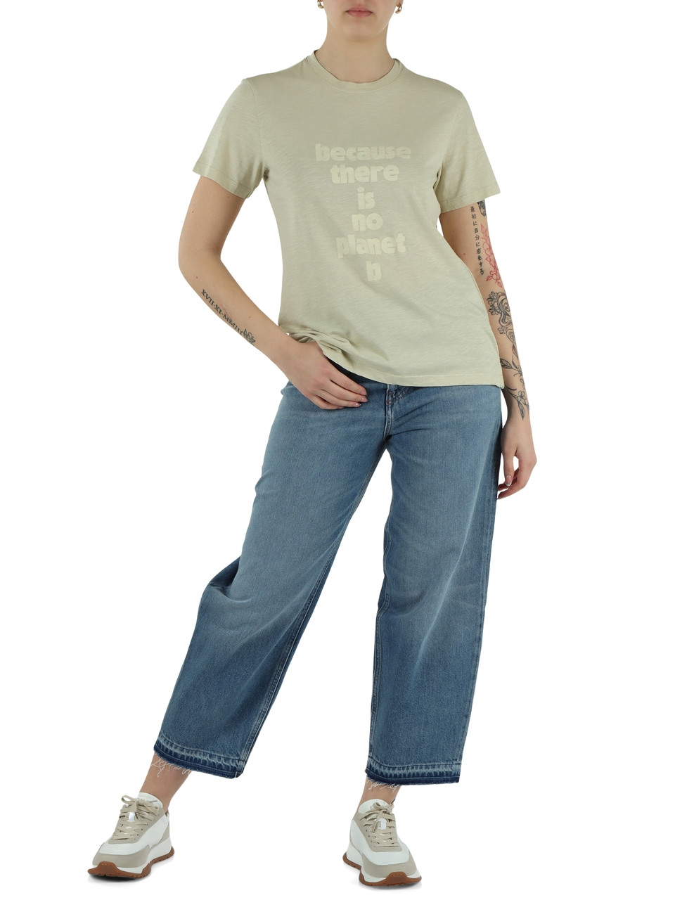 BEIGE | RONDA T-Shirt aus Flammgarn-Baumwolle