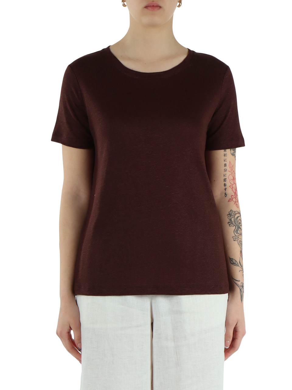 MARRONE | T-shirt in lino LANE