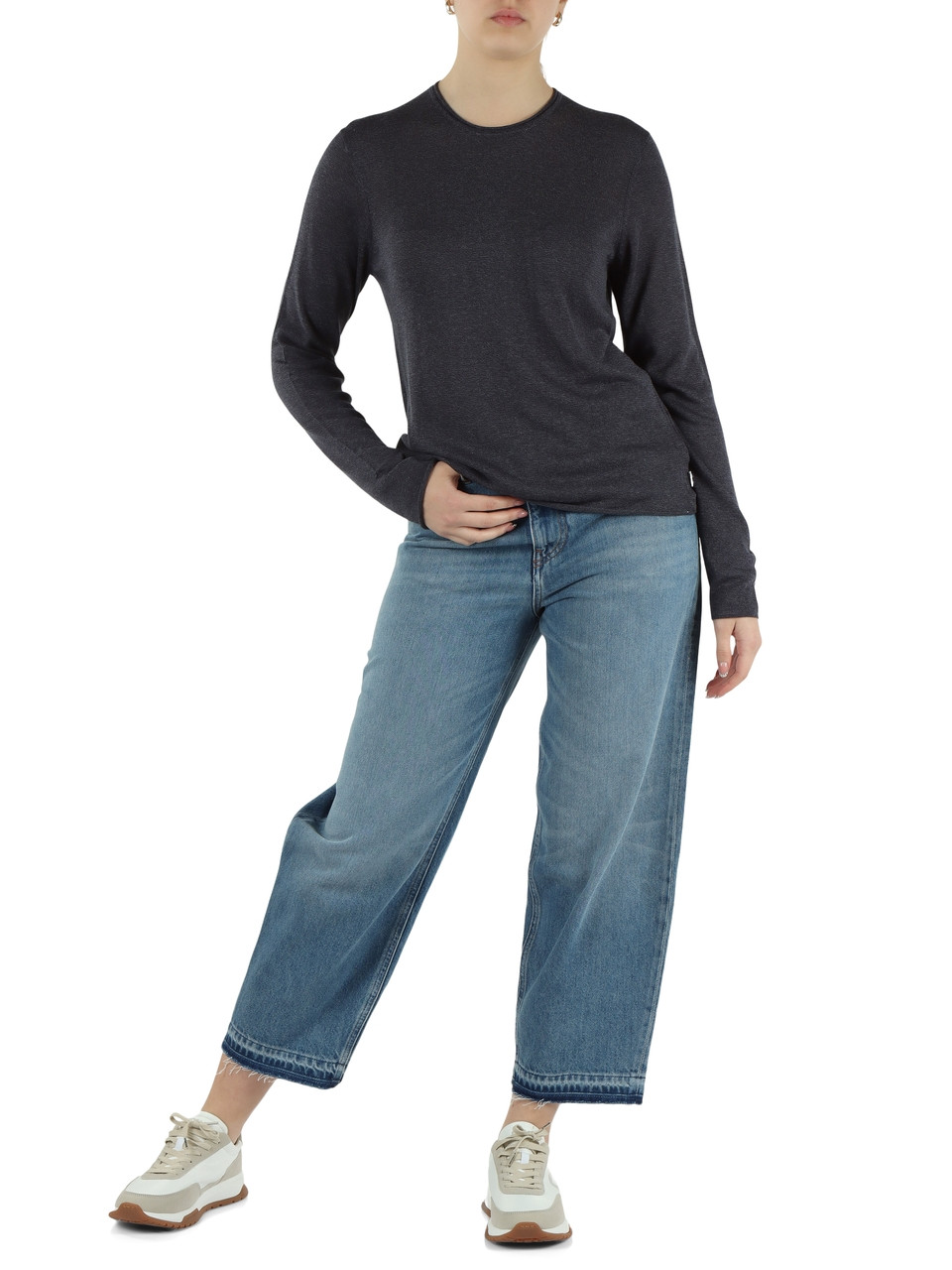 BLAU | MILO Pullover aus Baumwoll- und Viskosemischung