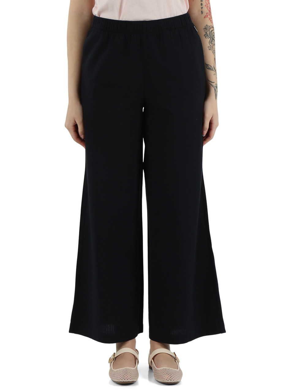 Dunkelblau | MOSS Hose aus Seersucker-Baumwolle