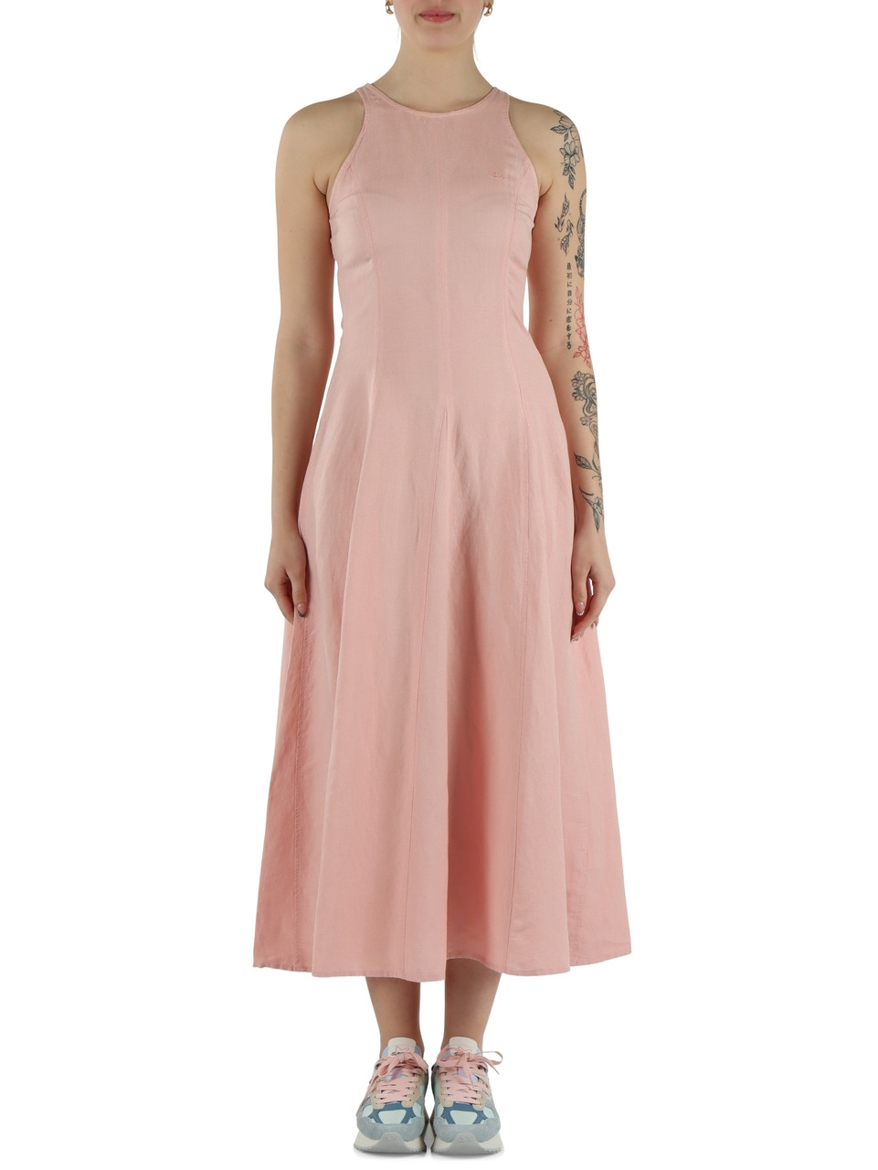 ROSA | Abito midi in lino e viscosa