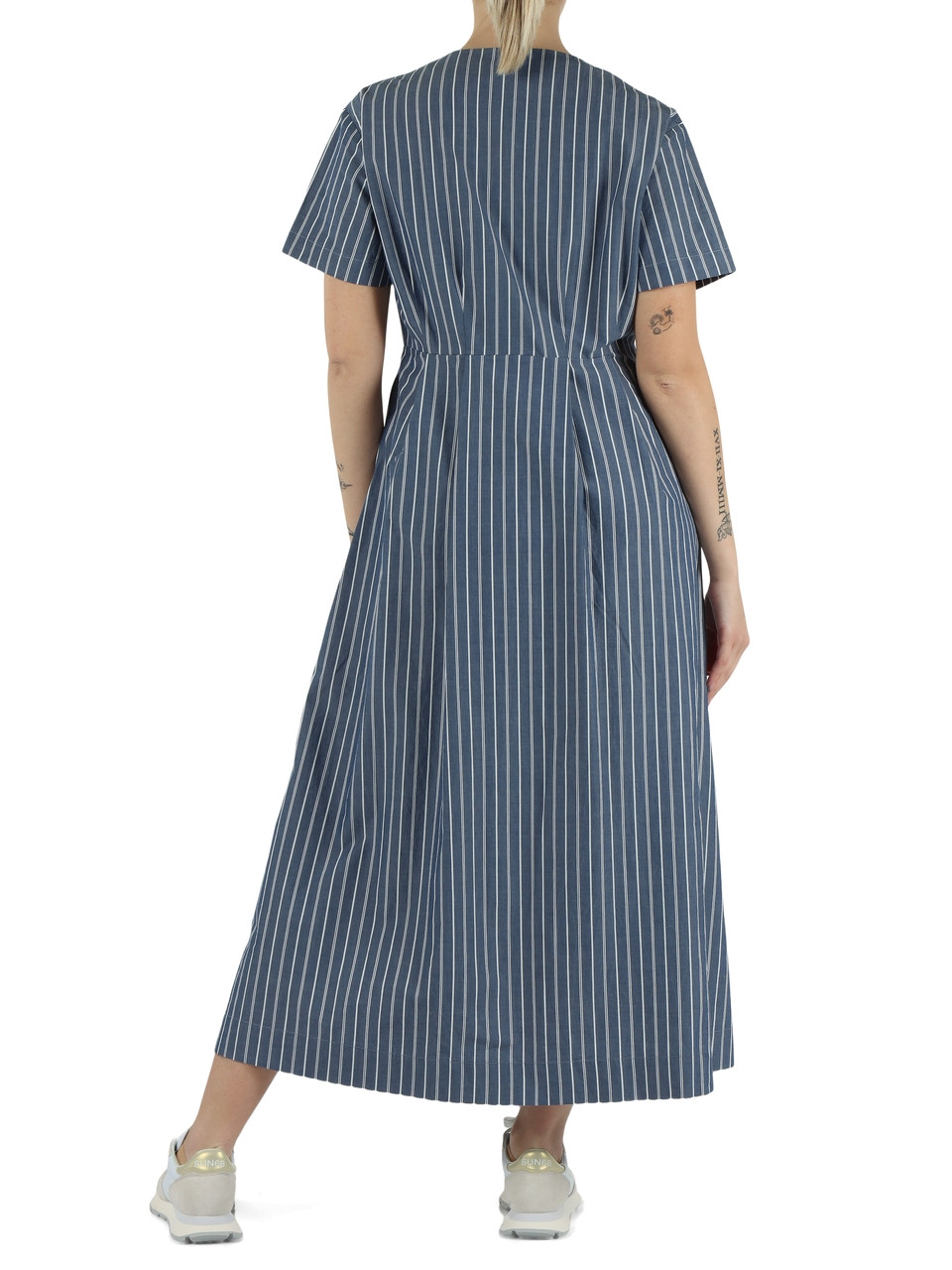 BLU | Abito midi in cotone a righe