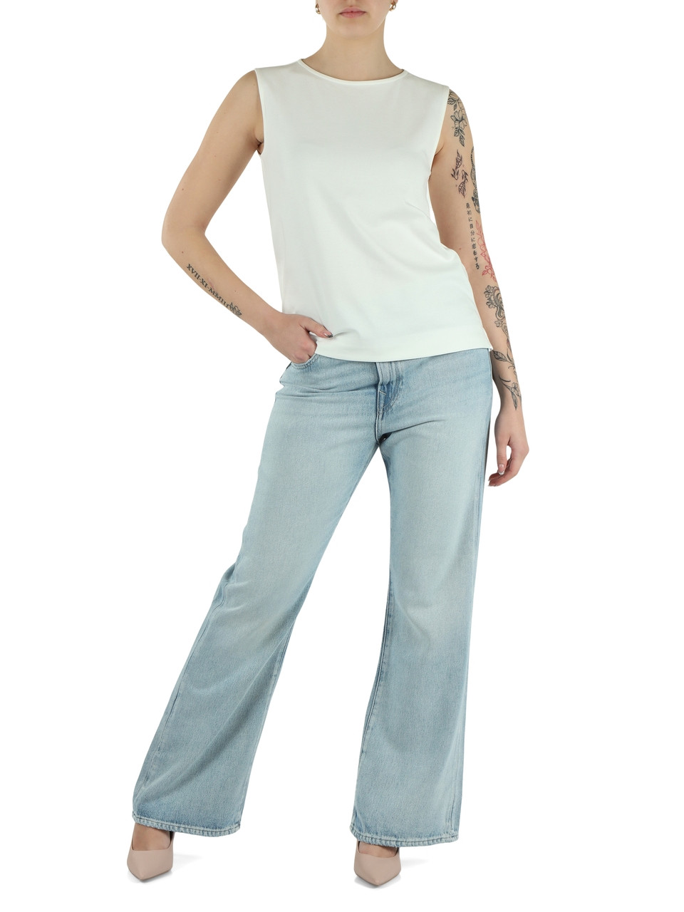 CELESTE | Pantaloni jeans BECKA Regular Waist Flare Fit