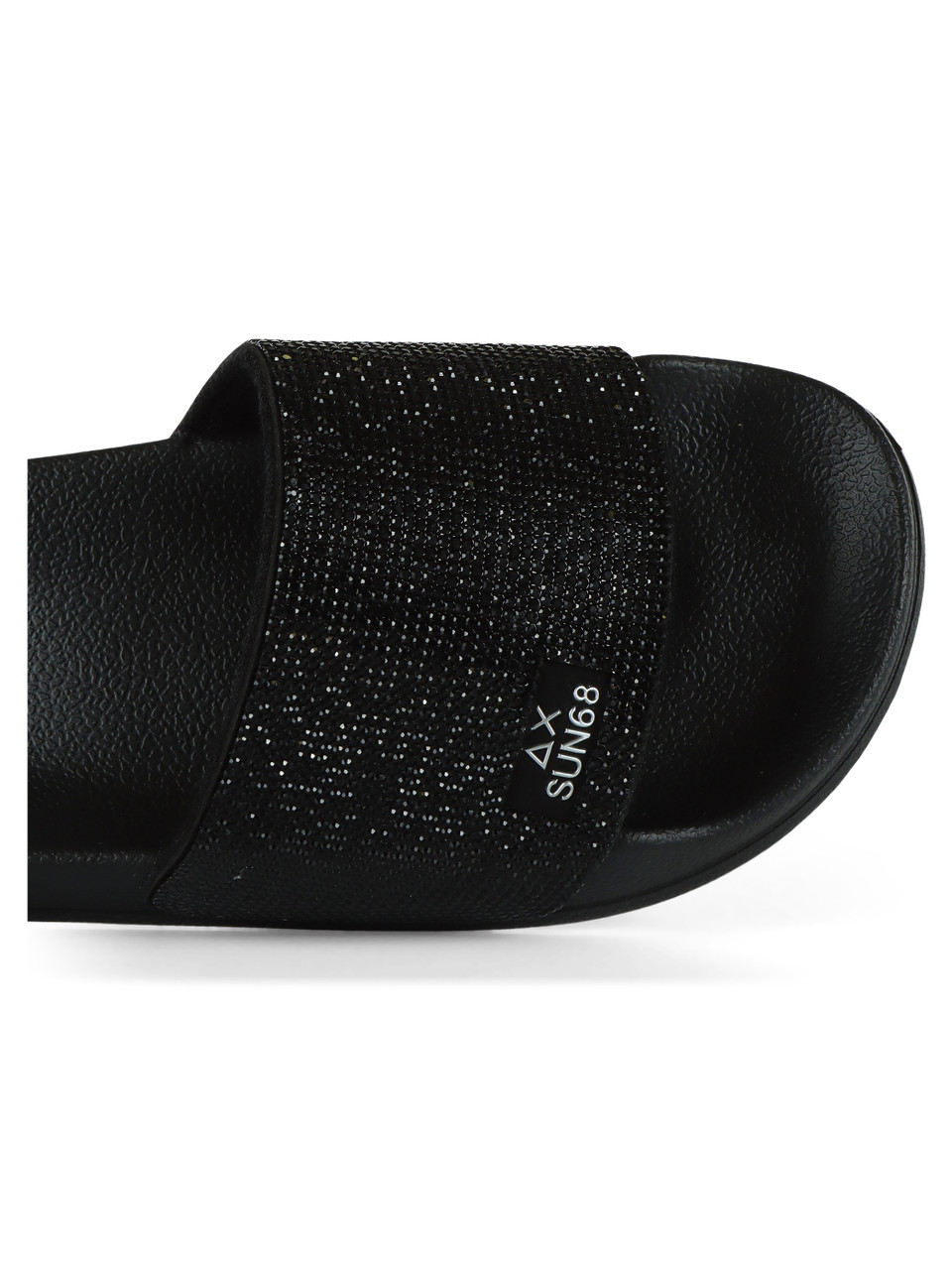 NERO | Ciabatte SLIPPERS STRASS BEACH