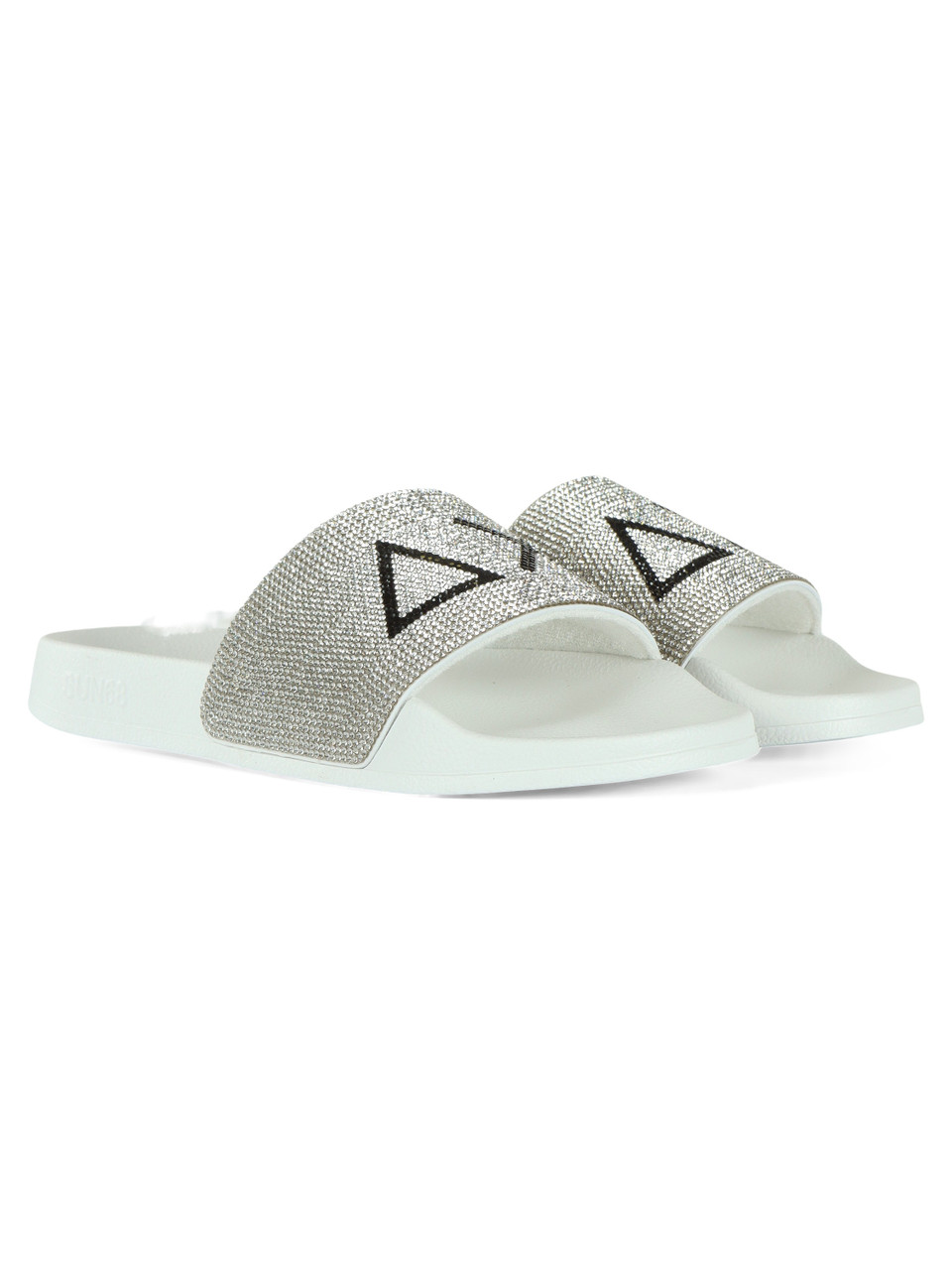 BIANCO | Ciabatte SLIPPERS STRASS LOGO