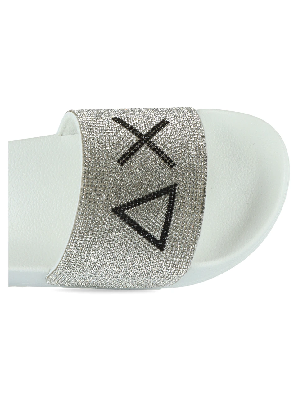 BIANCO | Ciabatte SLIPPERS STRASS LOGO