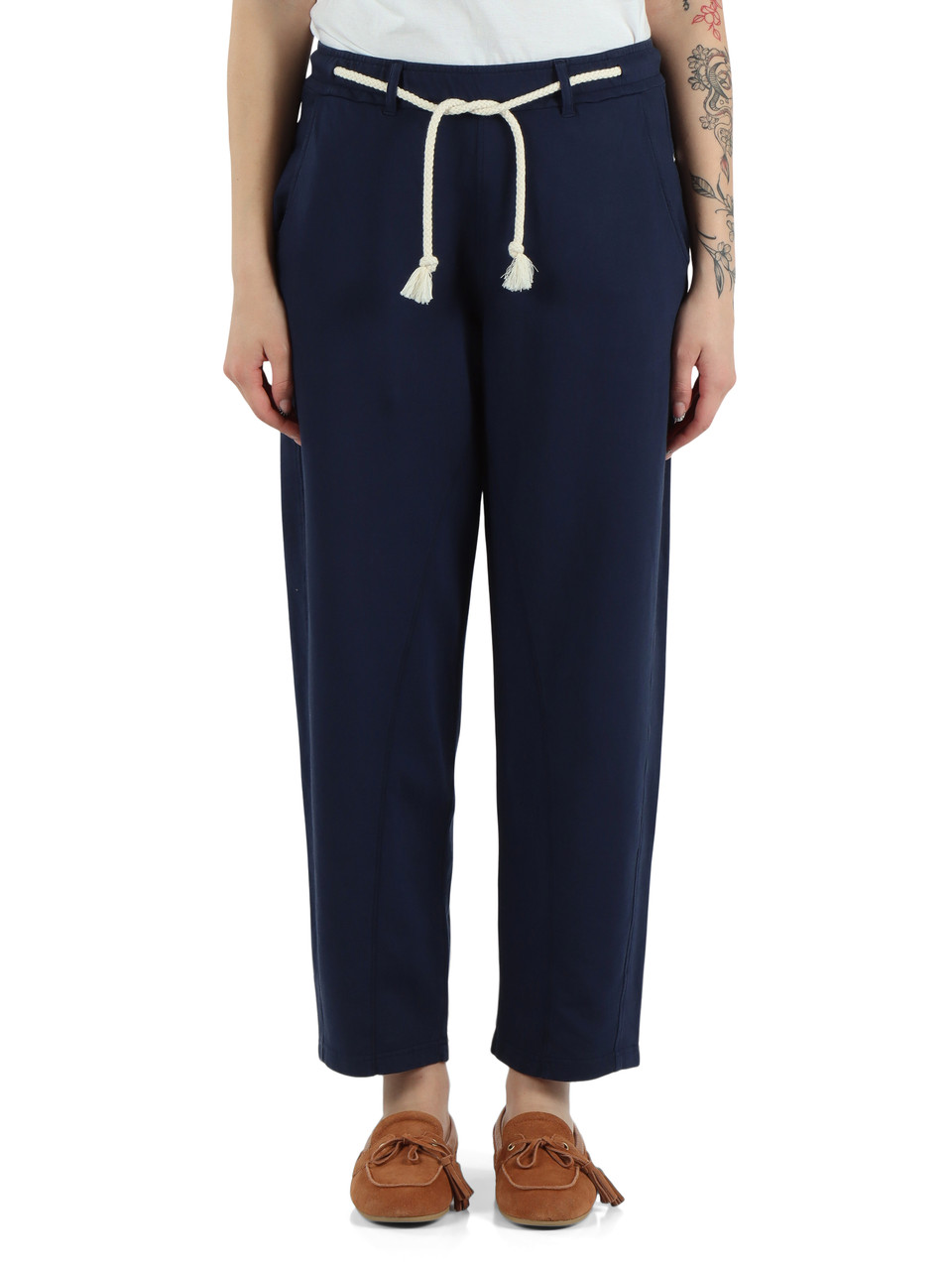 BLU SCURO | Pantalone sportivo balloon in cotone