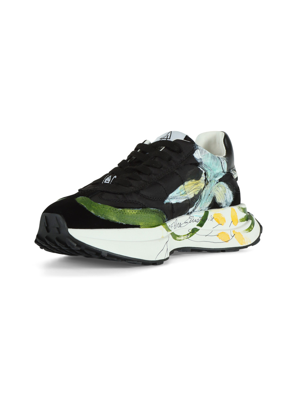 NERO | Sneakers SPACE in pelle e tessuto