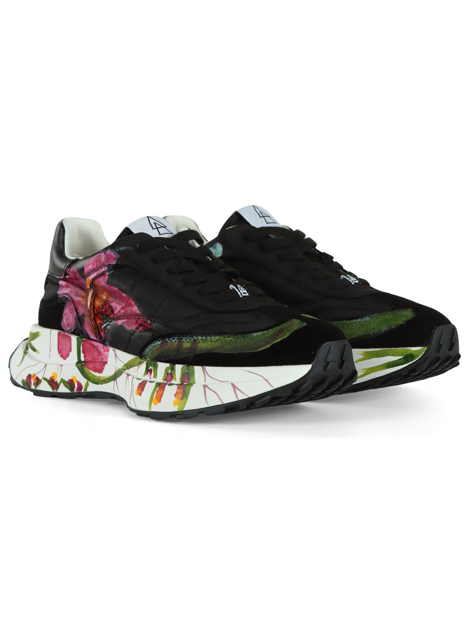 NERO | Sneakers SPACE in pelle e tessuto