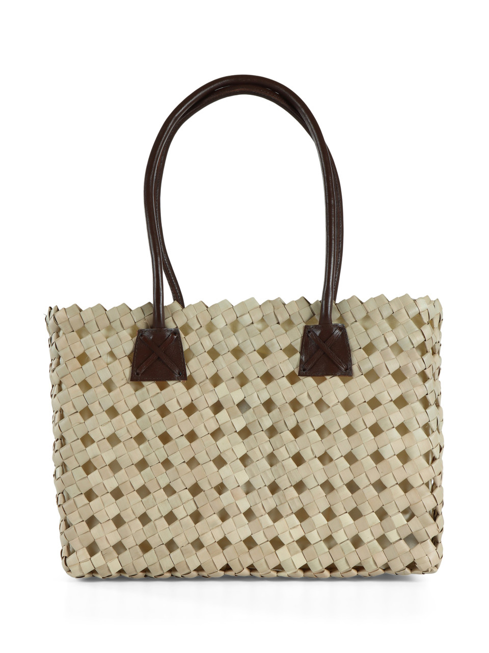BEIGE | Borsa a spalla LONTAR Small in sisal intrecciato