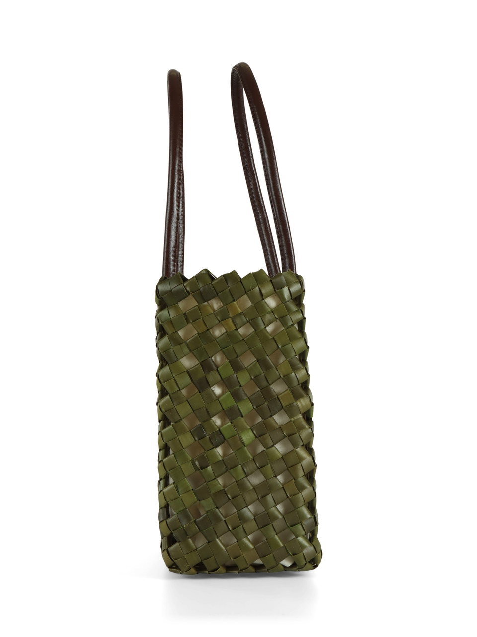 VERDE | Borsa a spalla LONTAR Small in sisal intrecciato