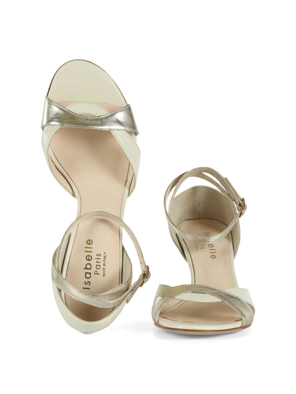 PANNA | Sandali in pelle con tacco a rocchetto