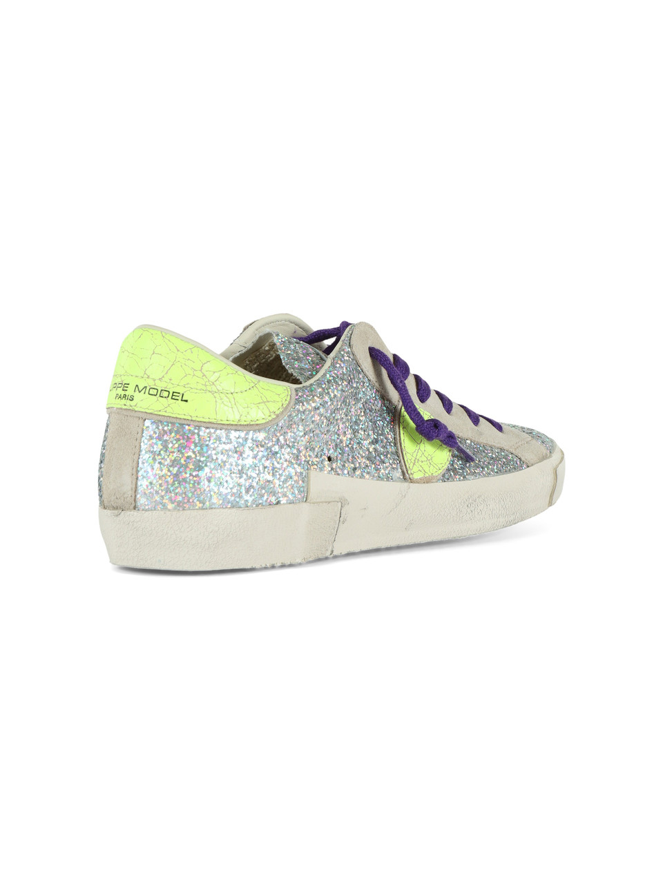 ARGENTO | Sneakers glitterate PRSX LOW